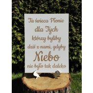 Tablica - Ta świeca płonie + stojak Biała - img_20220328_114205[1].jpg